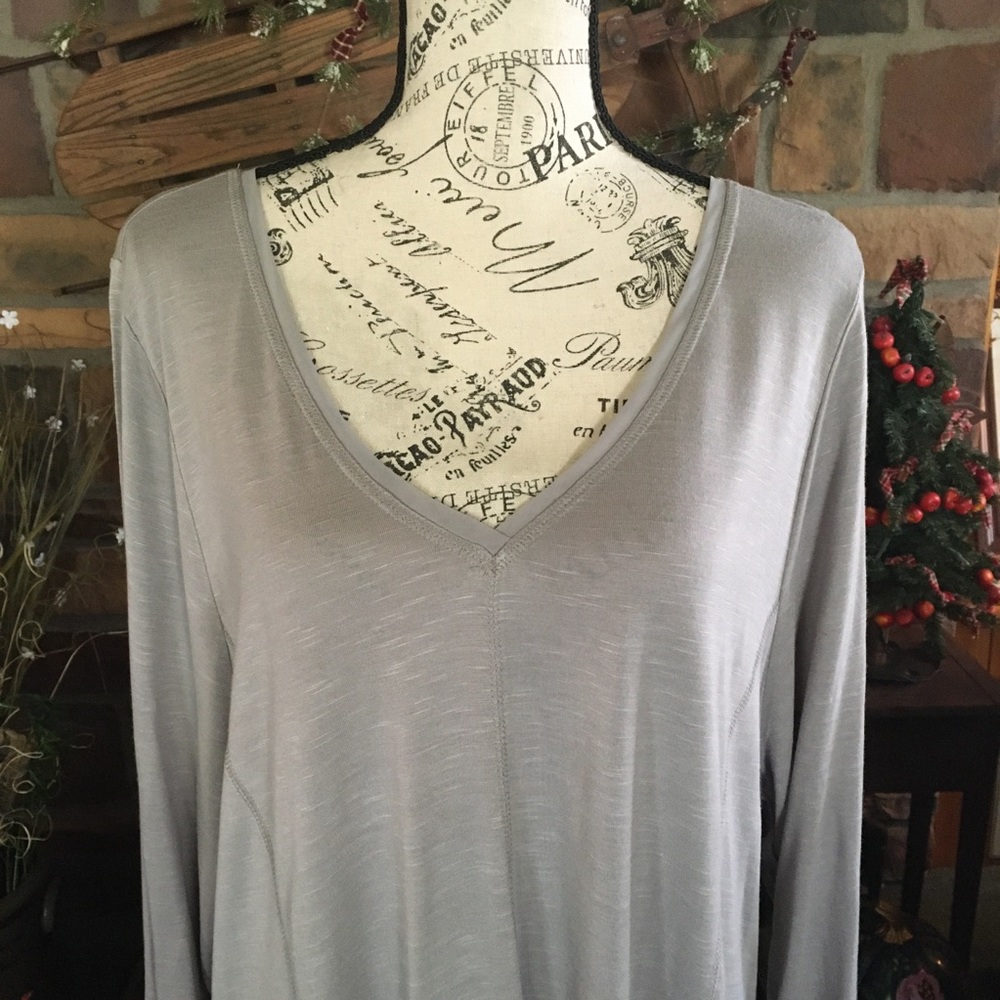 Perfect Gray V-Neck Tunic